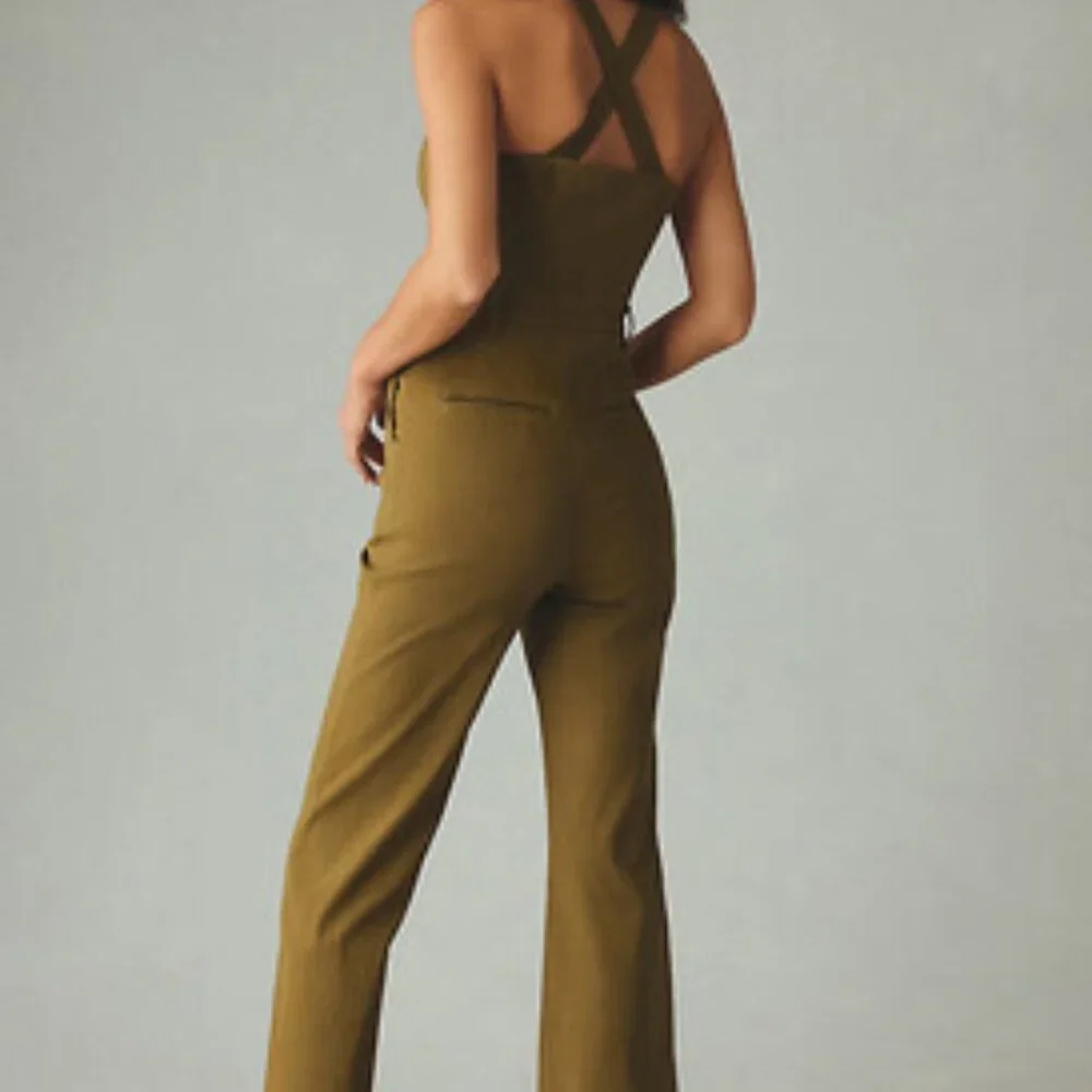 Anthropologie The Naomi Workwear Jumpsuit By Maeve in Olive - Picture 4 of 5